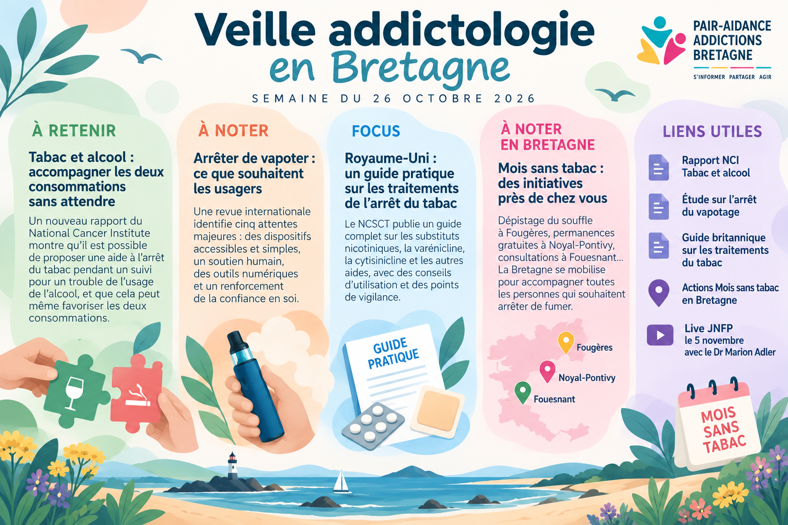 Veille addictologie en Bretagne – semaine du 26 octobre 2026